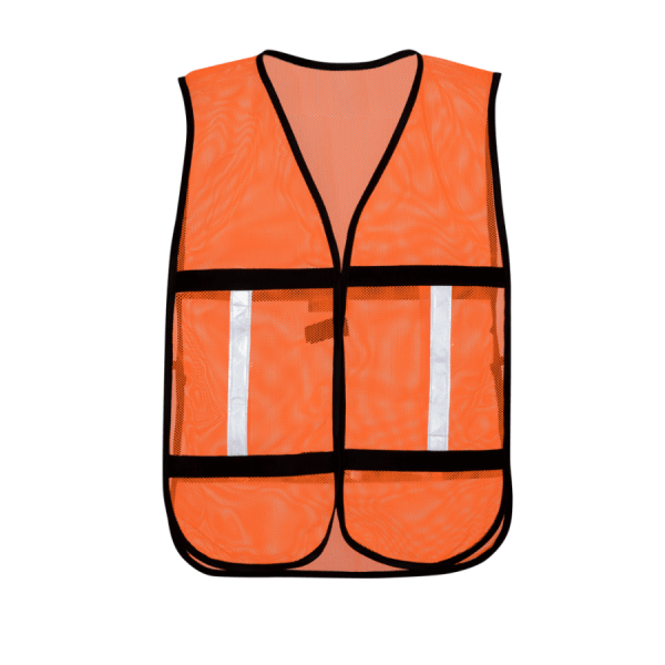 Neon Orange Reflective Mesh Safety Vest